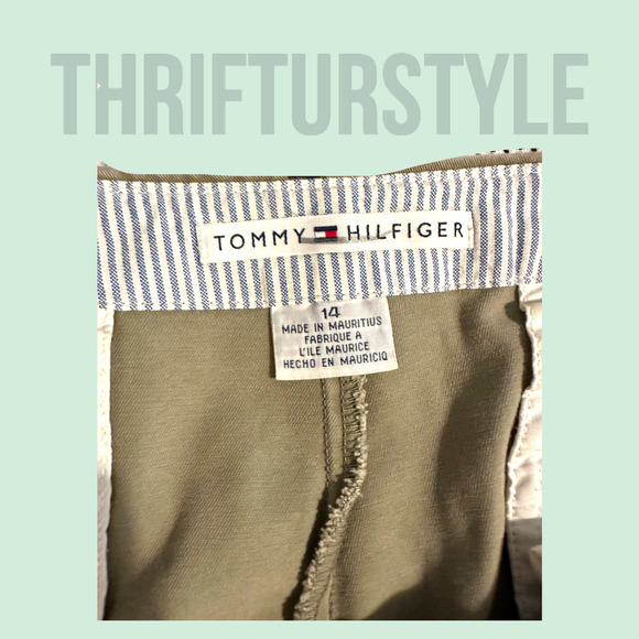 Tommy Hilfiger Chino‎ Shorts Women's Khaki Beige Flat Front Casual 14 - Picture 4 of 8